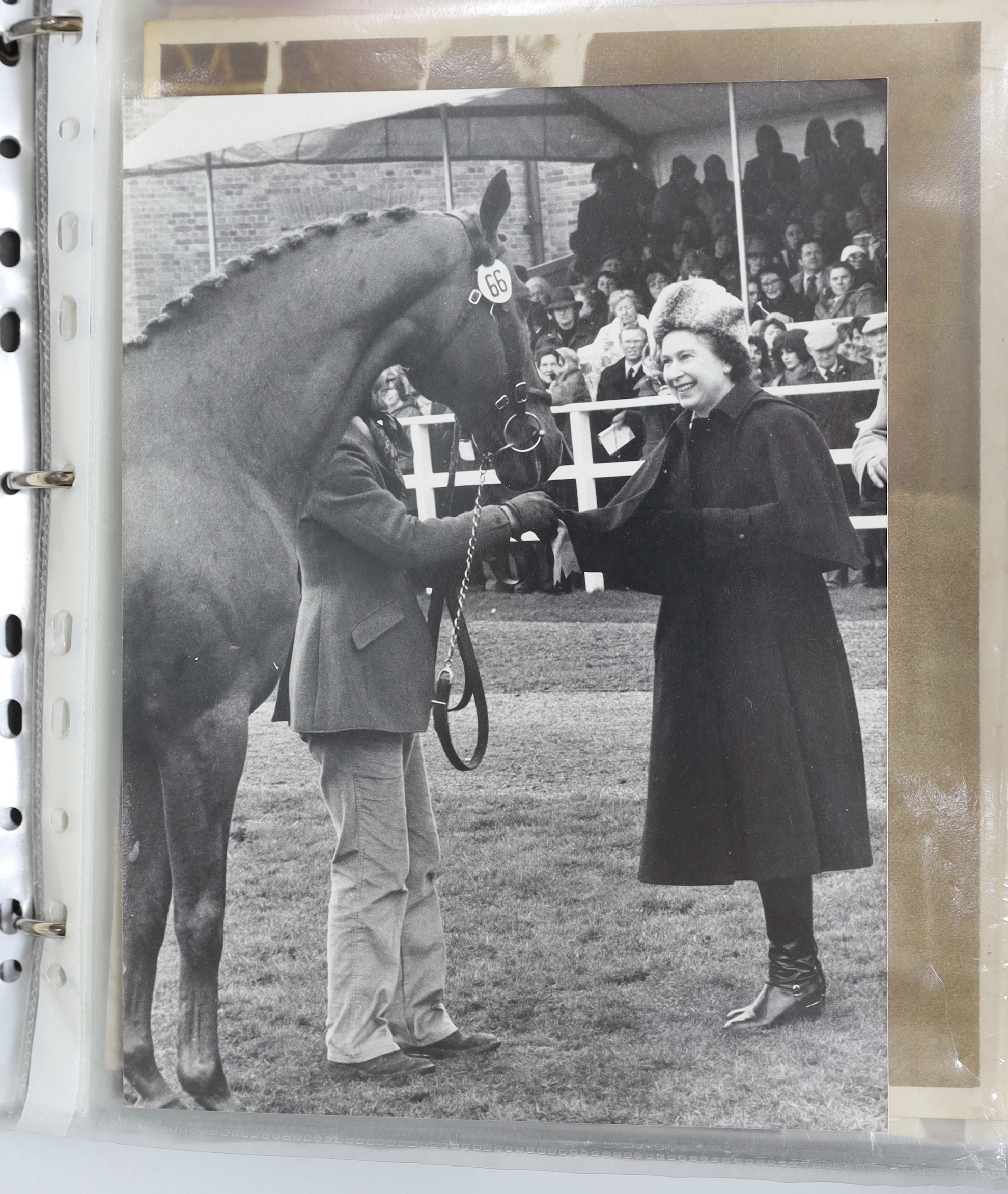 An album of photos of movie and TV stars and Royal family, and ephemera including autographs